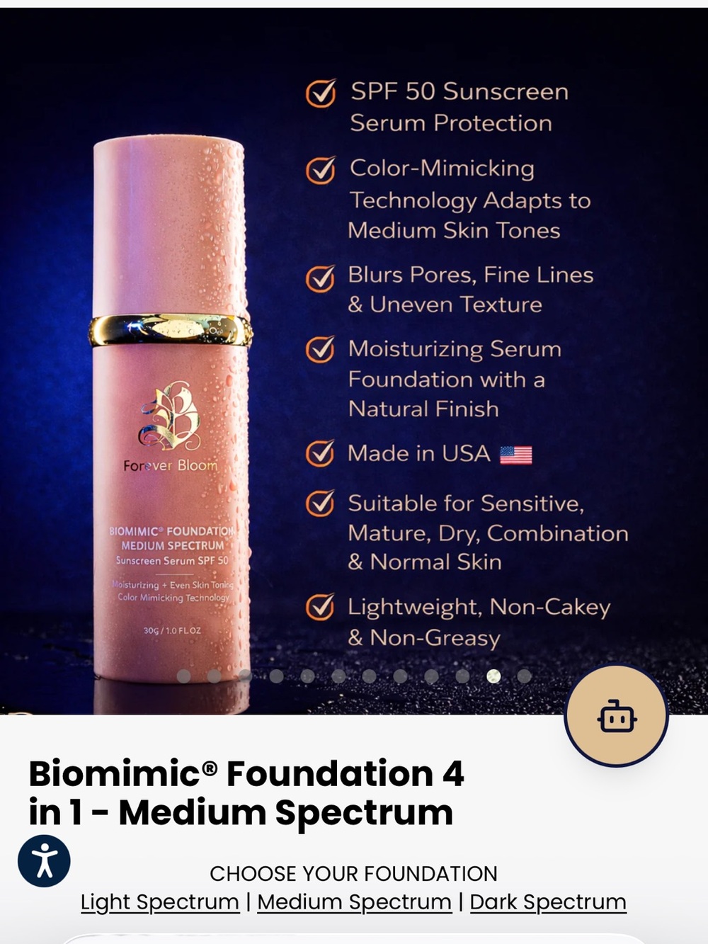 Forever Bloom Biomimic Foundation - Medium - Picture 2 of 10